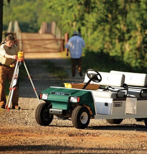 Used Utility Cart on dirt road being used by worker.